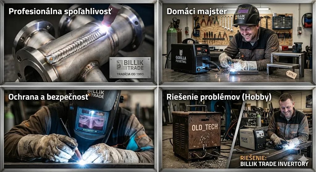 Professional welder at work — Billik Trade welding equipment